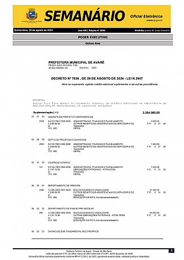 Semanário Oficial - Ed. 2095