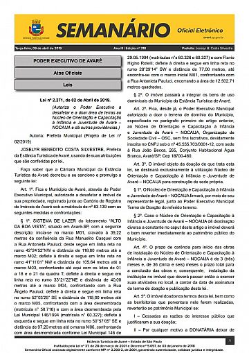 Semanário Oficial - Ed. 318