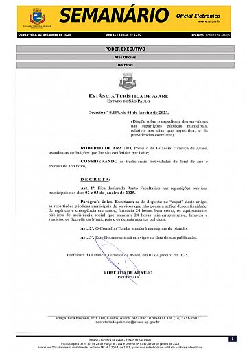 Semanário Oficial - Ed. 2250