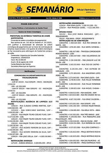 Semanário Oficial - Ed. 2083