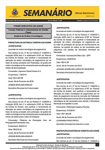Semanário Oficial - Ed. 283