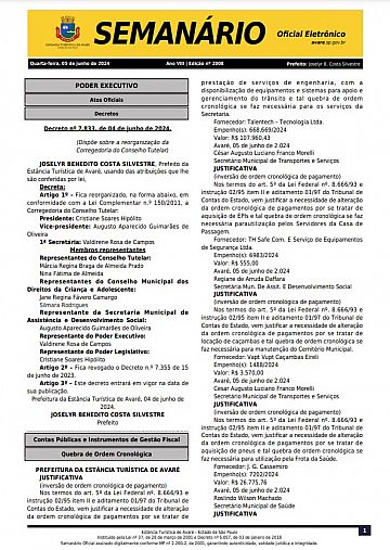 Semanário Oficial - Ed. 2008