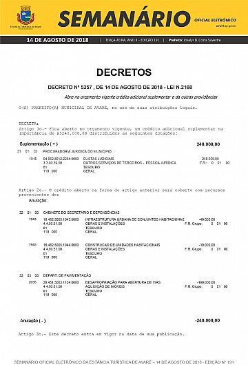 Semanário Oficial - Ed. 191