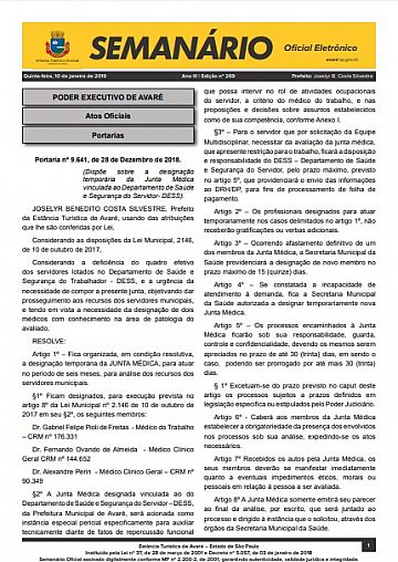 Semanário Oficial - Ed. 269