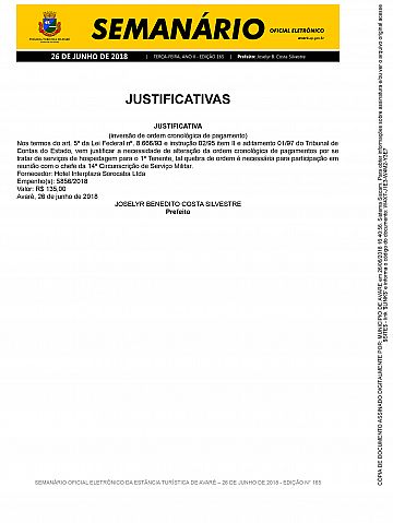 Semanário Oficial - Ed. 165