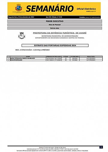 Semanário Oficial - Ed. 2120