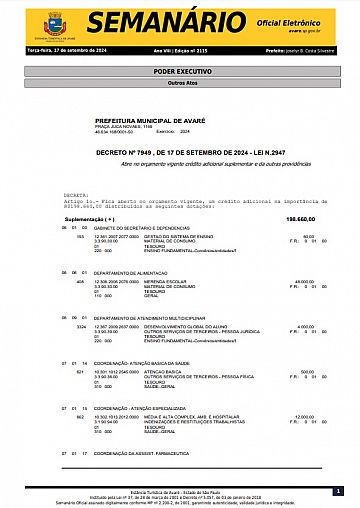 Semanário Oficial - Ed. 2115