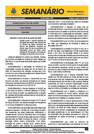 Semanário Oficial - Ed. 663
