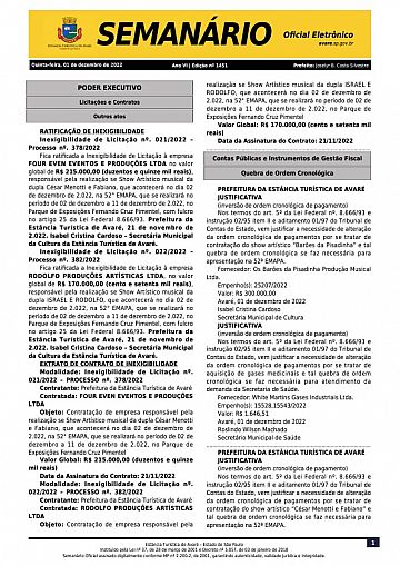 Semanário Oficial - Ed. 1451