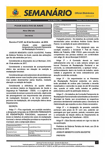 Semanário Oficial - Ed. 255