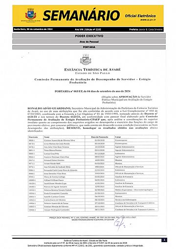 Semanário Oficial - Ed. 2102