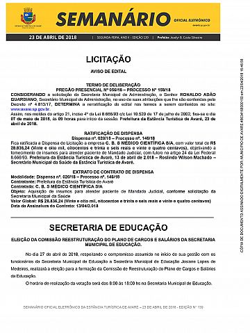 Semanário Oficial - Ed. 139