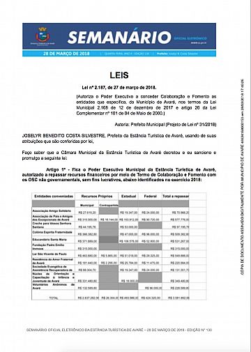 Semanário Oficial - Ed. 130