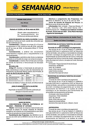 Semanário Oficial - Ed. 2002