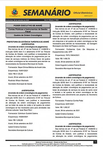 Semanário Oficial - Ed. 1062