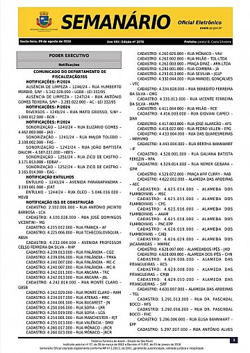 Semanário Oficial - Ed. 2076