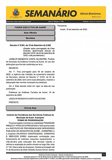 Semanário Oficial - Ed. 750