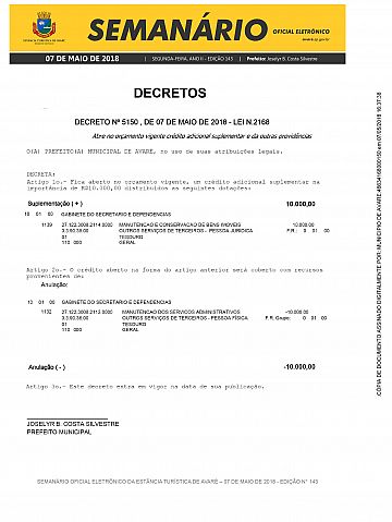 Semanário Oficial - Ed. 143