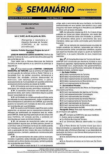 Semanário Oficial - Ed. 2012