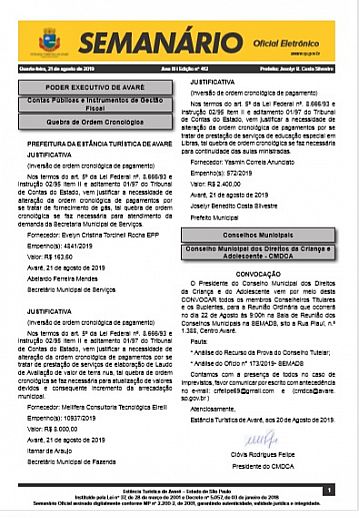 Semanário Oficial - Ed. 412