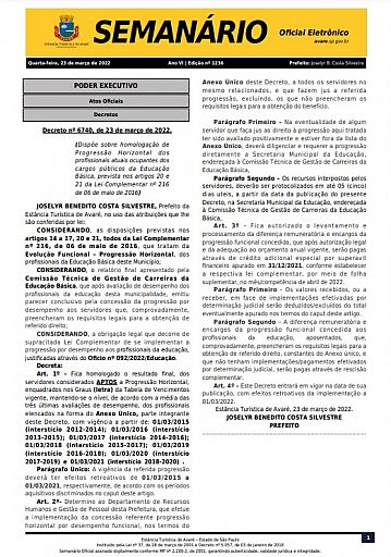 Semanário Oficial - Ed. 1236
