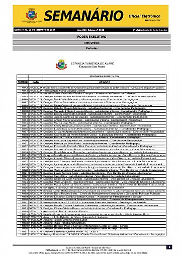 Semanário Oficial - Ed. 2100