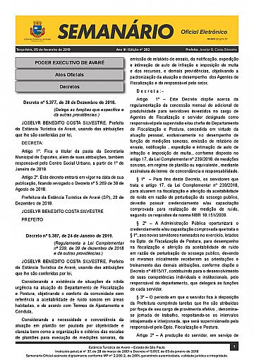 Semanário Oficial - Ed. 282