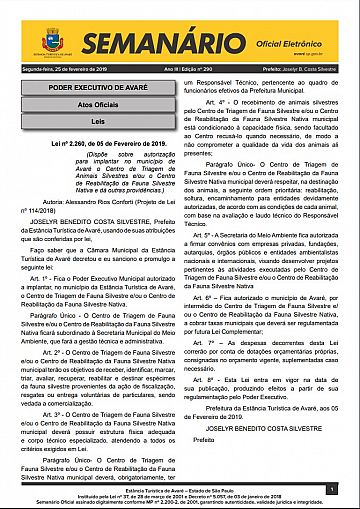 Semanário Oficial - Ed. 290
