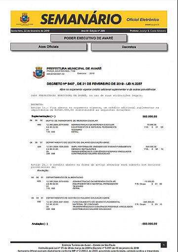 Semanário Oficial - Ed. 289