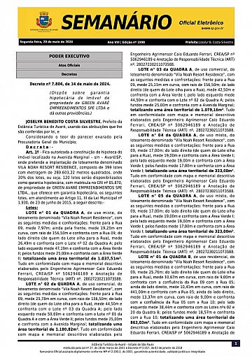 Semanário Oficial - Ed. 1990