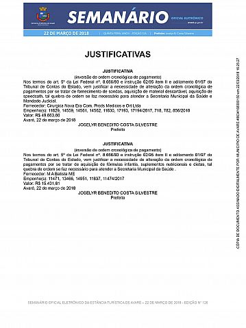 Semanário Oficial - Ed. 126