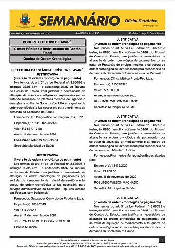 Semanário Oficial - Ed. 790