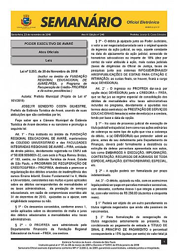 Semanário Oficial - Ed. 246
