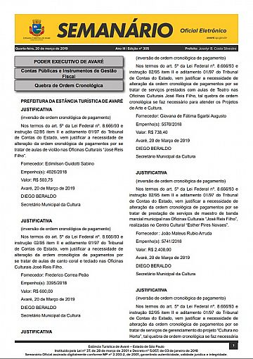Semanário Oficial - Ed. 305