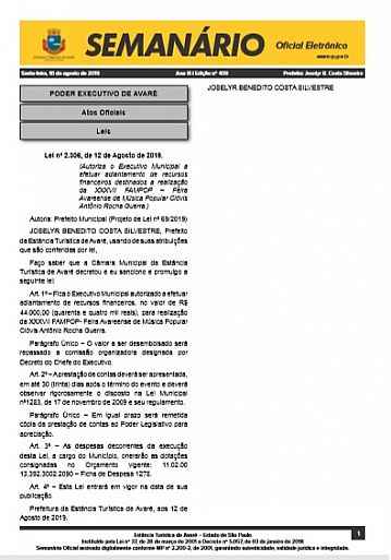 Semanário Oficial - Ed. 409