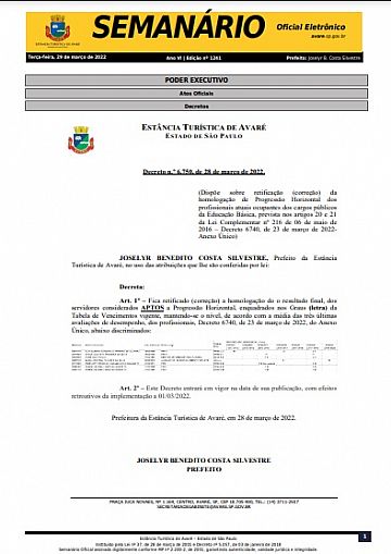 Semanário Oficial - Ed. 1241