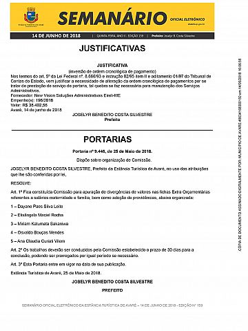 Semanário Oficial - Ed. 159