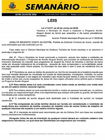 Semanário Oficial - Ed. 166