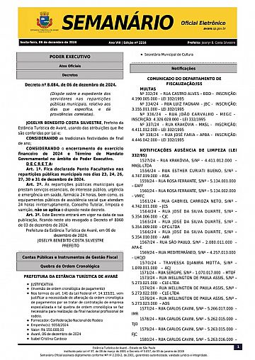 Semanário Oficial - Ed. 2216