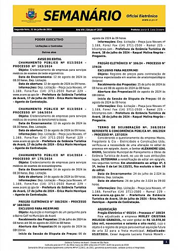 Semanário Oficial - Ed. 2057