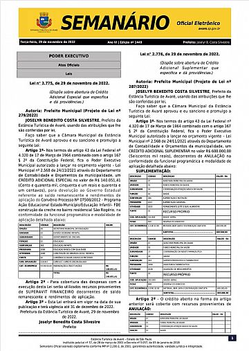 Semanário Oficial - Ed. 1449