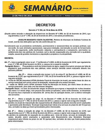 Semanário Oficial - Ed. 150
