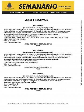Semanário Oficial - Ed. 144
