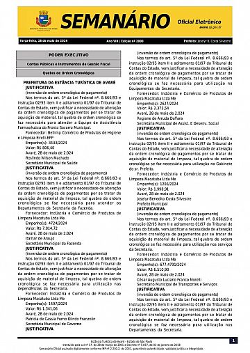 Semanário Oficial - Ed. 2000