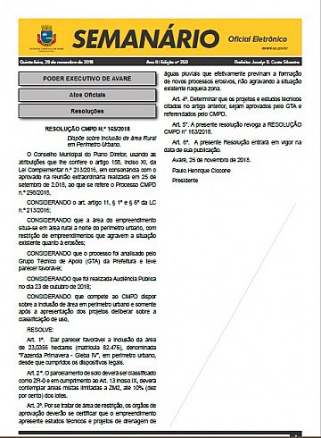 Semanário Oficial - Ed. 250