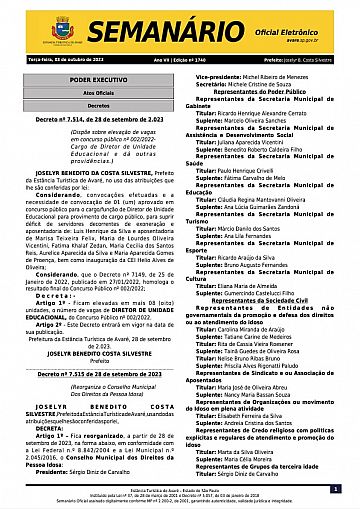 Semanário Oficial - Ed. 1740