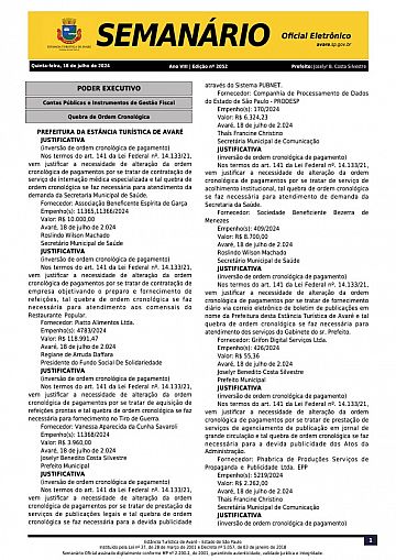 Semanário Oficial - Ed. 2052