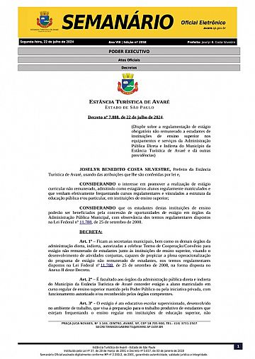 Semanário Oficial - Ed. 2058