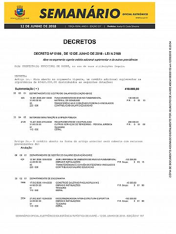 Semanário Oficial - Ed. 157
