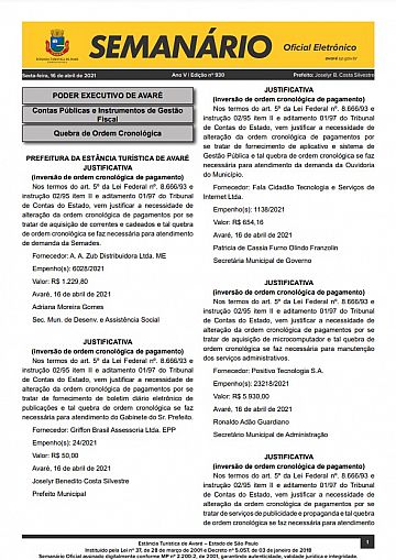 Semanário Oficial - Ed. 930